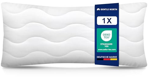 Gentle North Hochwertige Kopfkissen (40x80 cm groß) in Hotelqualität - Flauschiges, gut gefülltes Schlafkissen für Allergiker geeignet (Ökotex 100 Zertifiziert) - 60° Waschbar