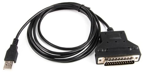 YHAILI Cable adaptador USB a DB25 macho de 25 pines RS232 para impresoras vintage y escáneres de báscula electrónica, conexión de 180 cm