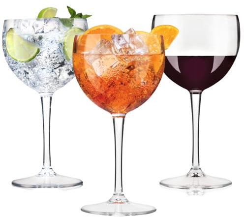 AIOS Verre à vin/spritzer/gin incassable en polycarbonate Capacité 400 ml (4)