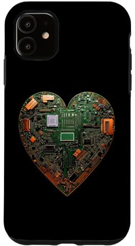 Coque pour iPhone 11 Carte mère Valentine Circuit informatique graphique