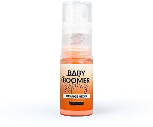 Slowianka Nail Trends Baby Boomer Airbrush 5g - Nagelpuder Spray - Nagelpulver - Quick Ombre Spray Nägel, Babyboomer - Nail Powder, Pulver - Orange Neon 5 g