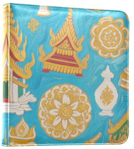 Art Paintings Fotoalbum, Vintage-Stil, Thailand, Blau, dekoratives Fotobuch, selbstklebende Seiten, Bilderbuch für Fotos 10 x 15 cm, 12 x 17 cm, 15 x 20 cm, 15 x 20 cm