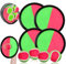 PATEMZON Klettballspiel, 4 Paddel und 4 Bälle, Klettballspiel Catch Ball Set, Ballspiele für Draußen, Strandspiel Kinder Spaß im Freien Spiel für Kinder Fangball-Spiel