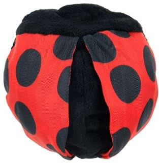 BARK Dog Toy Super Chewer Lady Bugsy Squeaky Toy For Dogs With Hidden Natural Rubber Ball Inside