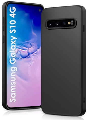 ICEDIO Soft Silikon Hülle für Samsung Galaxy S10 4G 6.1″(2019) | Soft-Touch Oberfläche, Hautfreundliches Silikon, Anti-Fingerabdruck, Stoßfest, Erhöhter Kamerarahmen, Passgenaue Aussparungen