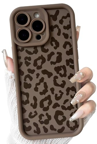 NITITOP for iPhone 12 Pro Max Case Cute Leopard Print - Brown | for Women Girls Men, Aesthetic Cheetah Pattern, Soft TPU Shockproof Cover, Full Camera Protection, All-inclusive Lens