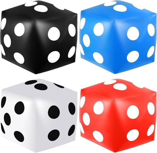 EKKONG Giocattolo Gonfiabile a Cubo Confezione da 4, Cubo Gigante, PVC Grande Cubetti Gonfiabili per Piscine Interne ed Esterne Giochi per Feste sul Prato
