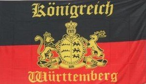 Flagge Fahne Königreich Württemberg mit Schrift 90x150cm
