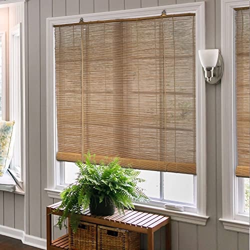 MADECOSTORE Roll'up Bambou Fins rondins pour intérieur - Caramel - L80 x H180cm