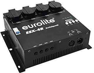 EUROLITE ESX-4R DMX RDM Switchpack | 4-Kanal-DMX-Switchpack bis zu 5 Ampere belastbar, Schaltung per Triac