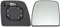 TarosTrade 57-0591-L-50789 Spiegelglas Heizbar Oberes Teil Links