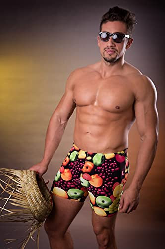 Marco Porta Männer Hotpants Früchte Obstkorb lustige Badehose