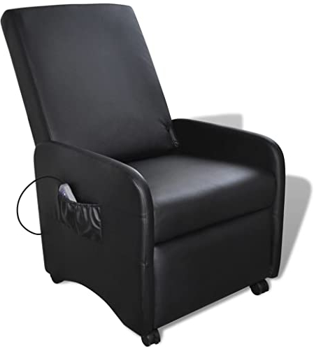vidaXL Kunstleder Massagesessel Relaxsessel Massage TV Fernsehsessel + Heizung