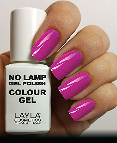 Layla Cosmetics Milano No Lamp Polish Colour Gel - Fluo Purply, 1er Pack (1 x 10 ml)