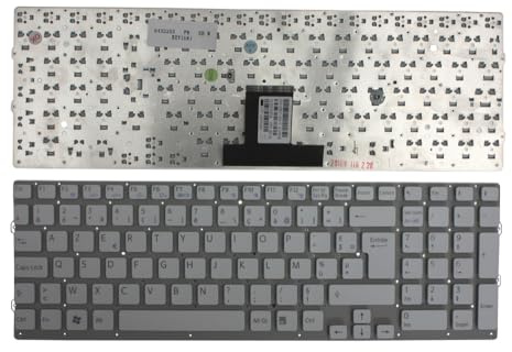 Power4Laptops Francese Bianco Tastiera Sostitutiva per Portatili Compatibile con Sony Vaio VPCEB1QGX