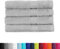 BaSaTex - Handtuch Set für Gäste 4er Pack - Frottee-Handtücher mit Aufhängeschlaufe aus weicher Baumwolle in 50x100 - Waschtücher für Gäste Öko-Tex Made in Green Zertifiziert - Silber