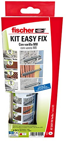 fischer - KIT Anclaje taco químico FIS VS 150 Easy Fix + 4 M8 x 110 (cartucho 150 ml) viniléster sin estireno para pistola de silicona, adecuado para distintos materiales de construcción
