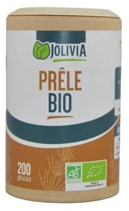 Prêle des champs Bio - 200 gélules végétales de 250 mg | Format Gélule | Complément Alimentaire | Vegan | Fabriqué en France