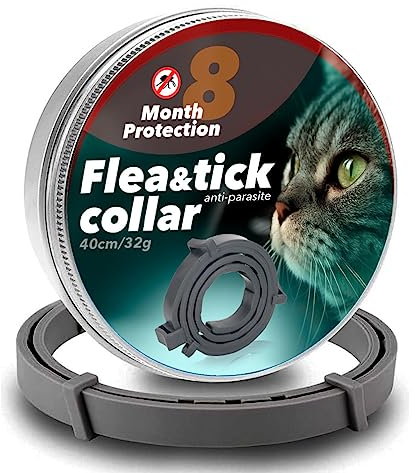 Zeckenhalsband für Hunde | Flohhalsband für Katzen | Natürliches Präventionshalsband | gegen Zecken, Flöhe & Milben | passend für kleine, mittlere und große Haustiere| Bis zu 8-Monatiger Schutz