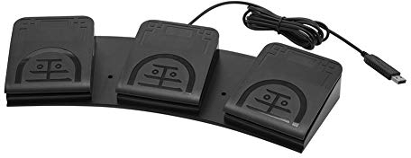 iKKEGOL Upgraded USB Triple Foot Pedal Optical Switch Control 3 Key Button Program Computer Keyboard Mouse Game Action HID