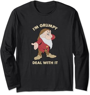 Disney Snow White Grumpy So Deal With It Maglia a Manica