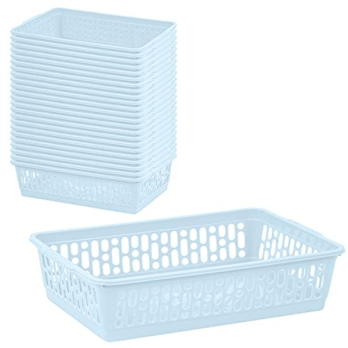 #11 24x Aufbewahrungskorb blau - 25 x 15 - Körbchen - Kunststoffkorb - Organizer - Ordnung - Aufbewahrung Bad Korb Kinderzimmer Haushalt