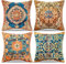 Ethnische Kissenbezüge, marokkanische Kissenbezüge, Retro-Teppiche, geometrische dekorative Kissen, orientalische Kissenbezüge, Leinenkissen für Sofa, Schlafzimmer, Außenbereich, Garten, 45 x 45 cm,