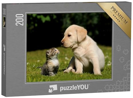 puzzleYOU: Puzzle 200 Teile „Katze und Hund“ – aus der Puzzle-Kollektion Katzen-Puzzles