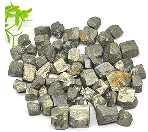 ABCBCA Natürliche Eisen pyrit Kristalle kleine Bulk dummköpfe Gold Quarz Reiki getrommelter Energy Stein roh edelstein for DIY. Dekorhandwerk (Color : Iron Pyrite, Item Diameter : 500g)