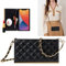 YAKVOOK Wallet Case Compatible with iPhone 14 Pro Max,Luxury Fashion Flip Purse Leather Bag with Card Slots Crossbody Chain Shoulder Strap with Mirror Bracket Shockproof Protector Black