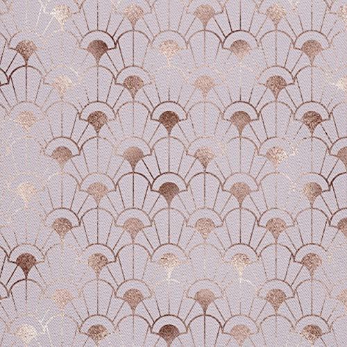 HEKO PANELS Stoff Oxford Wasserdichte Meterware Canvas-Stoff Polyester Stoff Zum Nähen Nähstoffe Möbelstoffe Dekostoffe Handwerken Wasserabweisend Blickdicht Art Deco Rosegold 3 Meter 155 x 300 cm