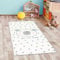 CARPETIA Spiel-Teppich weich pflegeleicht - EIN niedlicher Bär – Herzchen in Creme 80 x 150 cm