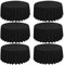 6 Stück Schwarze Polyester Tischdecke 70 Zoll/177cm Runde Tischdecke, Waschbare Stoff Fleck und Falten Beständige Tischdecke Runde Tischdecke Tischwäsche für Hochzeit Party Bankett Buffet