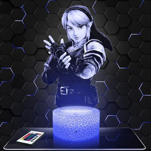 Nachttischlampe - Touch-Nachtlicht Link Z 3D-LED-Lampe Illusion, Geschenkidee Weihnachten Geburtstag Junge und Mädchen Nachttischlampe Kinder- oder Erwachsenenzimmer TOP