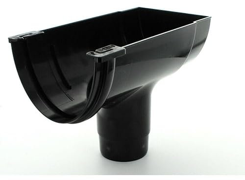 Marley Deepflow ROD20 Deep Style Stop End Outlet Gutter Black