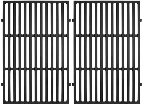 SearCook 44,5 x 30,3cm 7638 Grillrost Ersatzteile für Weber Spirit I II E310 320 330, S310 320 330, Spirit 700, Gusseisen Grillroste 7639, 7525, 7526, 7527 für Weber Spirit 300, 2 Stück