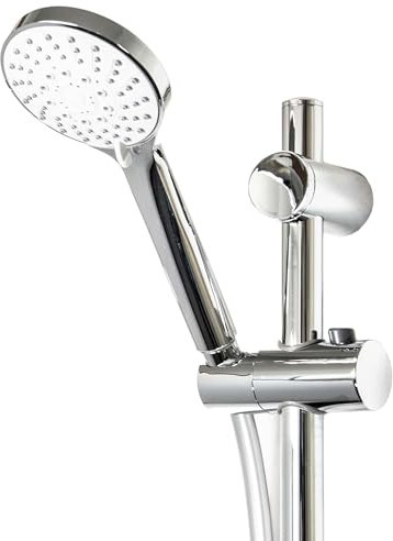 tecuro Brauseset ew-100 - mit 5 Funktionen Handbrause, Brauseschlauch 160 cm, Wandstange 100 cm