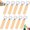 10 Pièces Décapsuleur en Bois, Ouvre-Bouteille à Bière, Ouvre-Bouteille en Bois, Ouvre-Bouteille Portable pour Boissons, Décapsuleur DIY, Ouvre-Bouteille, pour la Maison, le Bar et l'Extérieur