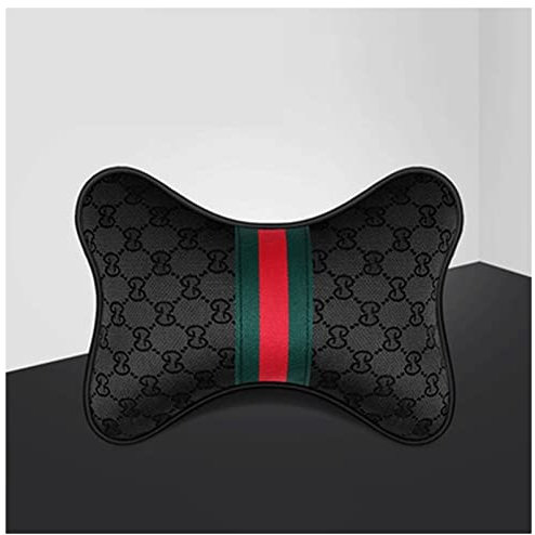 AMair Car Neck Pillow Car headrest pillow four seasons universal single hemp headrest backrest backrest support neck pillow auto parts Car Neck Support Pillow (Size : 1 piece black pillow)