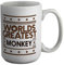 Shopagift Worlds Greatest Monkey Mug Wildlife Safari Zoo White 15oz Large Ceramic Cup