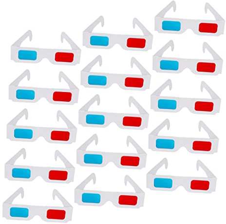 Gadpiparty 40stücke Anaglyphenbrillen Aus Papier Für Filme Und Spiele Rot-blau Tragbar Und Langlebig