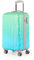 suitline - Handgepäck Hartschalen-Koffer Koffer Trolley Rollkoffer Reisekoffer, TSA, 55 cm, ca. 34 Liter, PC glänzend, Gradient Design Verlauf, Northern Lights