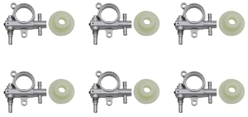 Bcowtte Set di 6 pezzi 2500/3800 catene seghe catene seghe olio pompa con ruota di azionamento adatto per motosega 25CC / 38CC