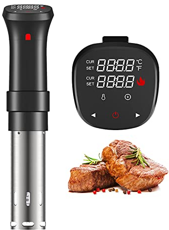 Olla de cocción Lenta Sous Vide, circulador de inmersión táctil LCD de 1800 W, máquina calentadora al vacío de Olla de cocción Lenta, Resistente al Agua Ipx7, Control de temperatur