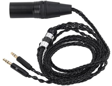 Plyisty 4-poliges XLR-Kabel für AH-D600 AH-D7200 AH-D7100, T1 T5 T5P, Focal Elear, HIFIMAN HE400SE, Upgrade-Audiokabel 4,1 Fuß