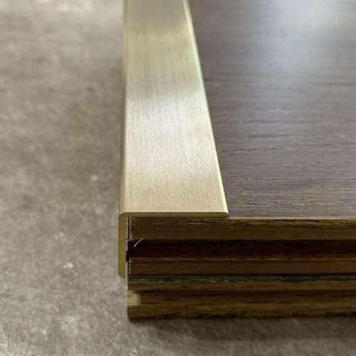 ZJFJMBD Brass Door Threshold Strip - Transition Strip for Flat Floor, Gap Cover Bar for Vinyl Laminate Tiles Wood - Stair Edge Protector Indoor and Outdoor