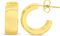 ARS-ARGENTI Creolen Ohrringe Damen Mädchen Sterling Silber 925 Gold 18K - hypoallergen (Klassisch breite Creolen BRITNEY Edelstahl 18K vergoldet 17x1mm)