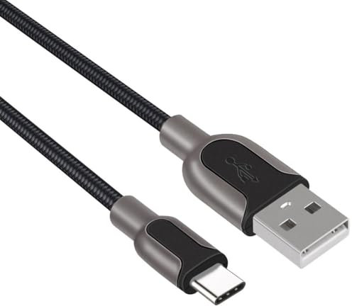 ULTRICS USB C Charger Cable, Braided USB A to USB C Fast Charging, Data Sync Type C Lead Compatible with iPhone 16/15 Pro Max/14, Galaxy S24/S23/S22 Pixel 8/7 iPad, OnePlus 10 Pro/9, PS5 (Black, 2M)