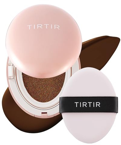 TIRTIR Mask Fit All Cover Pink Cushion Foundation Mit Hoher Deckkraft, Samtig, Matte Oberfläche, Leicht, Makellos, Korrigiert Rötungen (Volle Größe 0,63 Fl Oz) 51N Fudge