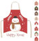 POPOYU Delantal de Navidad Unisex en Lino Impermeable para Adultos, Diseño de Muñeco de Nieve para Fiesta, Nochebuena, Cocina y Restaurante